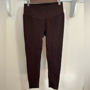 NEW JoyLab cable pattern High-Waist Leggings in Dark Brown